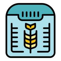 Wheat bread machine icon vector flat