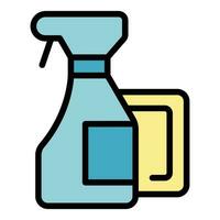 Cleaner spray icon vector flat