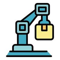 Warehouse robot hand icon vector flat