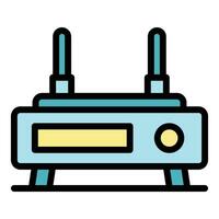 Wifi router icon vector flat