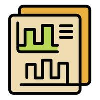 Technology data icon vector flat