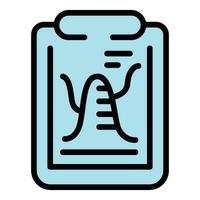 Data chart clipboard icon vector flat