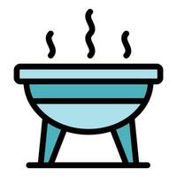 Barbeque grill icon vector flat