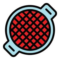 Grill net icon vector flat