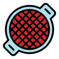 Grill net icon vector flat