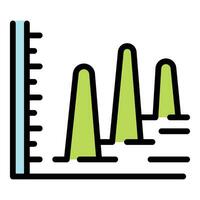 Graph chart icon vector flat