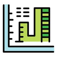 Analysis data icon vector flat
