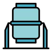 Building mixer icon vector flat