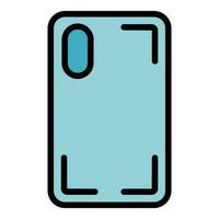 Battery phone cover icon vector flat