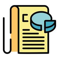 Paper investment icon vector flat