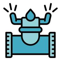 Water sprinkler icon vector flat