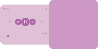 Music Player Interface Element vector