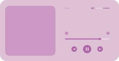 Music Player Interface Element vector