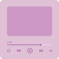 Music Player Interface Element vector