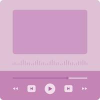 Music Player Interface Element vector