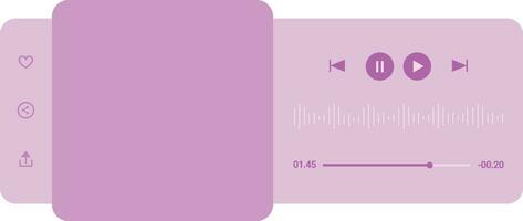 Music Player Interface Element vector