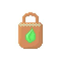 Illustration vector graphic of go green bag pixel art style