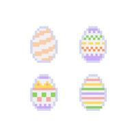 Illustration vector graphic of easter eggs in pixel art style