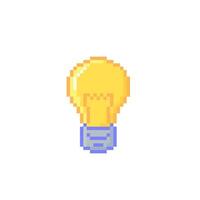 Illustration vector graphic of bulb in pixel art style