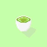 Illustration vector graphic of matcha in pixel art style