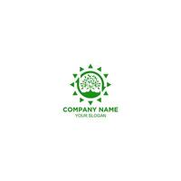 Recycle Tree Logo Design Vector