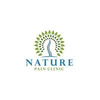 Nature Pain Clinic Logo Design Vector