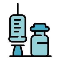 Contraception injection icon vector flat