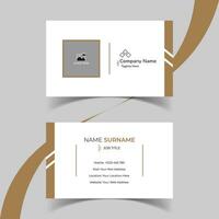 Modern and creative business card template design. Minimal style, clean double sided business card layout. vector