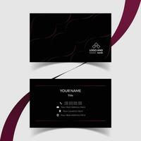 Modern and creative business card template design. Minimal style, clean double sided business card layout. vector