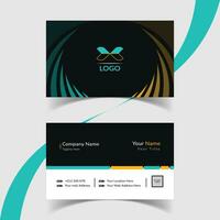 Modern and creative business card template design. Minimal style, clean double sided business card layout. vector