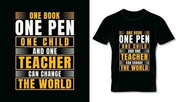 Happy teacher's day special typography t-shirt design. vector