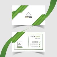 Modern and creative business card template design. Minimal style, clean double sided business card layout. vector