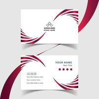 Modern and creative business card template design. Minimal style, clean double sided business card layout. vector