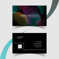 Modern and creative business card template design. Minimal style, clean double sided business card layout. vector