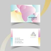 Modern and creative business card template design. Minimal style, clean double sided business card layout. vector