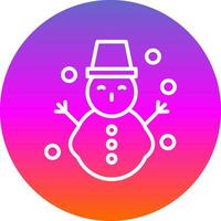 Snowman Vector Icon Design