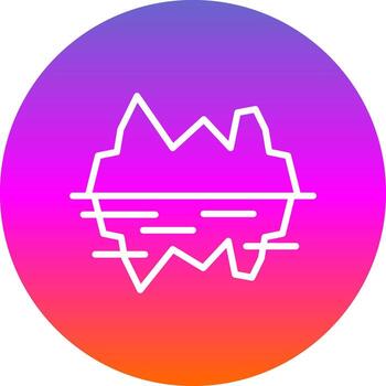 glaciar bahía vector icono diseño