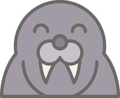 Walrus Vector Icon Design