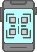 diseño de icono de vector de código qr