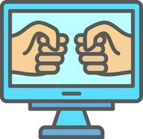 Fighting Game Vector Icon Design