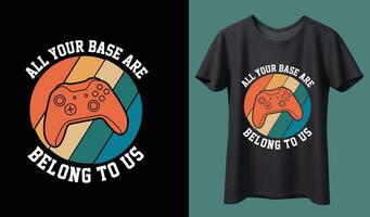 Gaming T-shirt Design vector