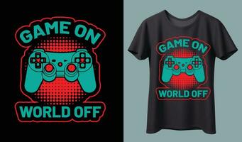 Gaming T-shirt Design vector