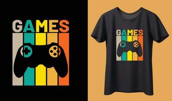 diseño de camiseta de juego vector