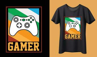 diseño de camiseta de juego vector