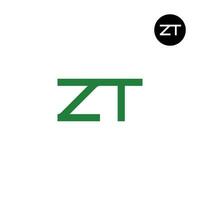 Letter ZT Monogram Logo Design vector