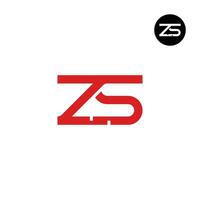 letra zs monograma logo diseño vector