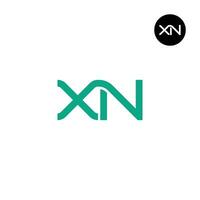 Letter XN Monogram Logo Design vector