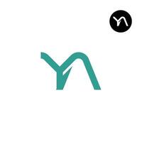 Letter YA Monogram Logo Design vector