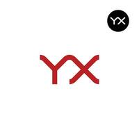 Letter YX Monogram Logo Design Simple vector