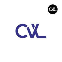 letra CVL monograma logo diseño vector
